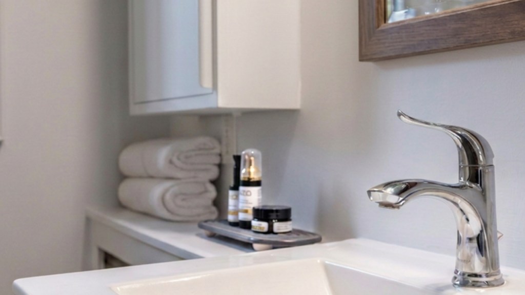 BIOYOND gentle face cleanser beside a bathroom sink