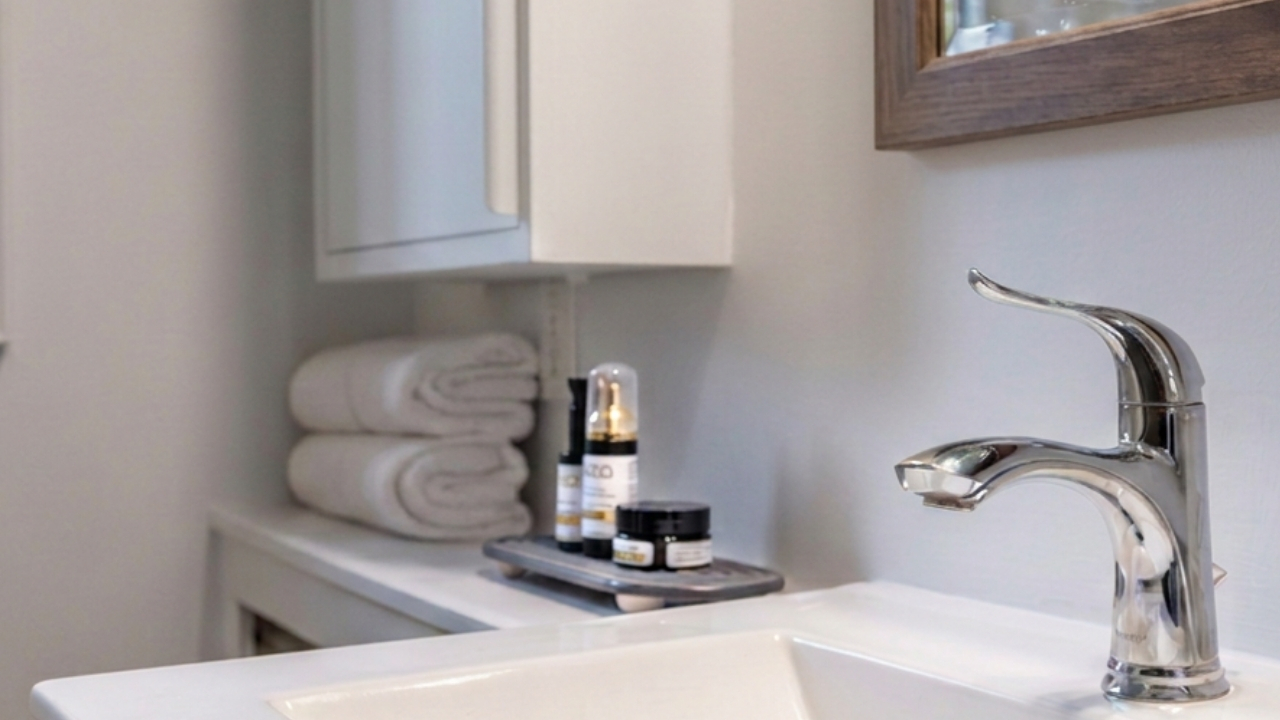 BIOYOND gentle face cleanser beside a bathroom sink